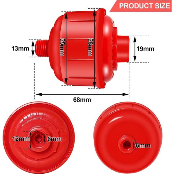 Pakke med 4 mini engangsfiltre til sprøjtepistoler. Standard 6,35 mm gevind. Kompatibel med de fleste sprøjtepistoler og pneumatiske værktøjer.