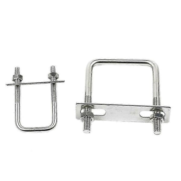 Fyrkantiga U-bultar 1-1/4\" (30 mm) Innerbredd 304 Rostfritt Stål M6 med Muttrar Ramremmar 3 st