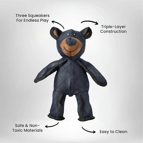 Unbreaka Bear Hundleksak - Oförstörbar Plyschnalle för Tuggande, Extreme Bear 2.0