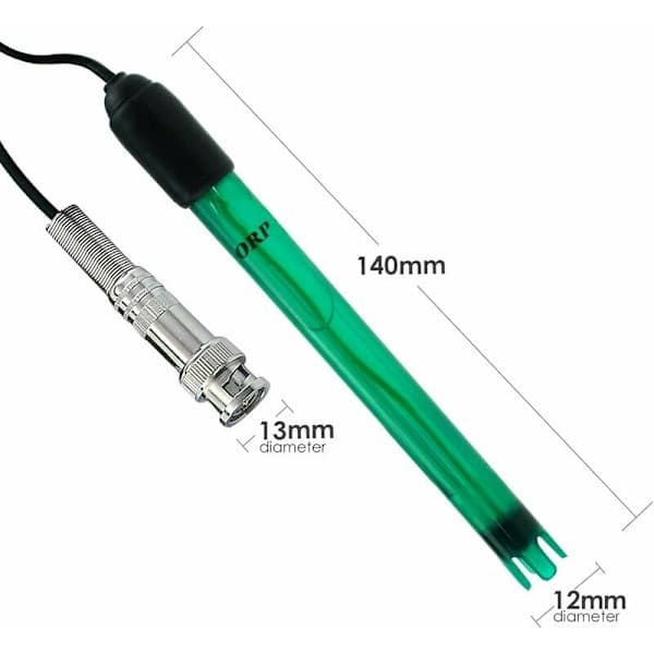 Redox elektrode, BNC-stik probetester Redox potentialtester, 14 cm kabellængde, 1,2 cm diameter, 300 cm A