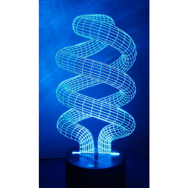 Spiral Tornado 3D Nattlampa LED Illusion Lampa Sängbordslampa Skrivbordslampa
