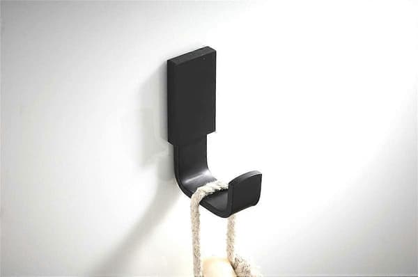 Klädkrok Mässing Morgonrock Handdukskrokar Modern Stil Matt Svart Finish Väggmonterad - 2-pack