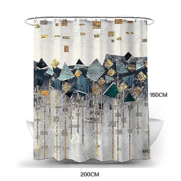 Moderne Vanntett Dusjforheng til Bad Beige 180x200cm