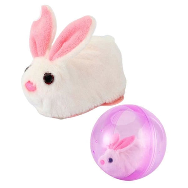 Hamsterlöpboll Leksak Rolig Småbarn Krypande Rullboll Rullande Katt Retande Leksak pink ball rabbit