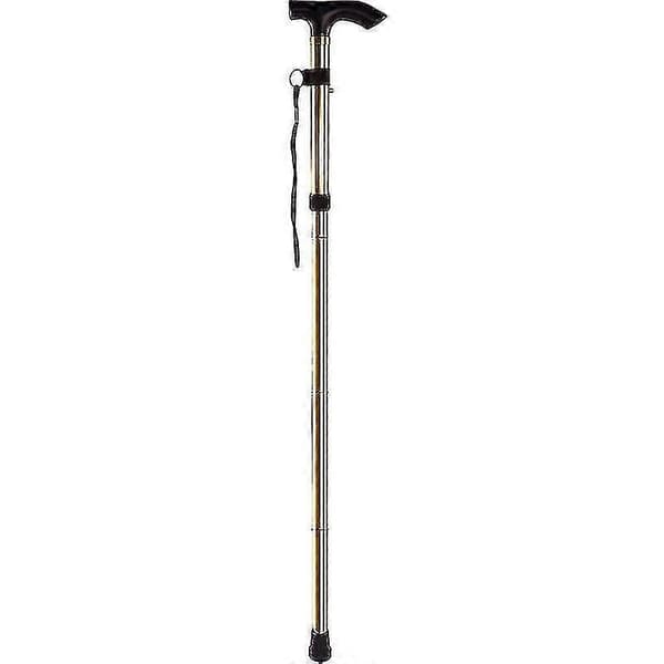 Justerbar Foldbar Vandrestav Skridsikker Base Vandrestave Aluminium Legering Sammenklappelig Stok 1 stk khaki