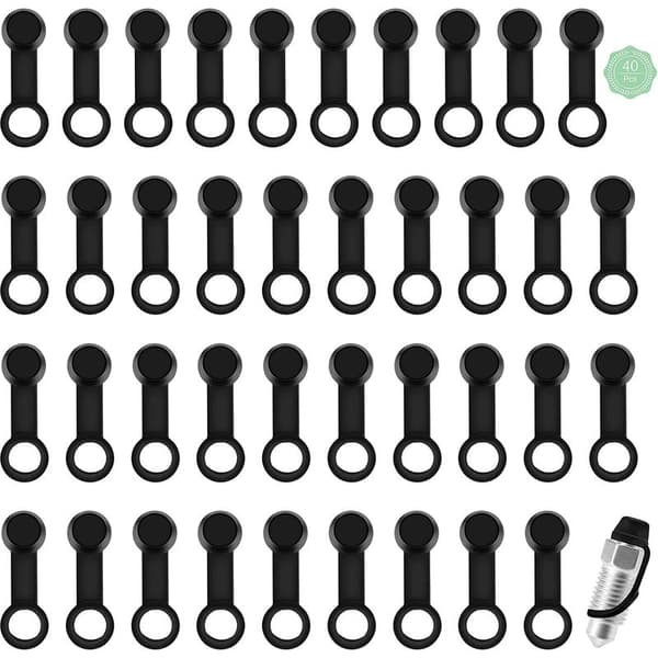 40 st 8 mm bromsluftningsnippelpluggar, universella gummibromsluftningsskruvlock, bromsskruvdammskydd, fettluftningslock