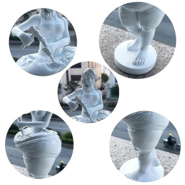 Bantande Gudinnestaty Harts Skulptur Heminredning