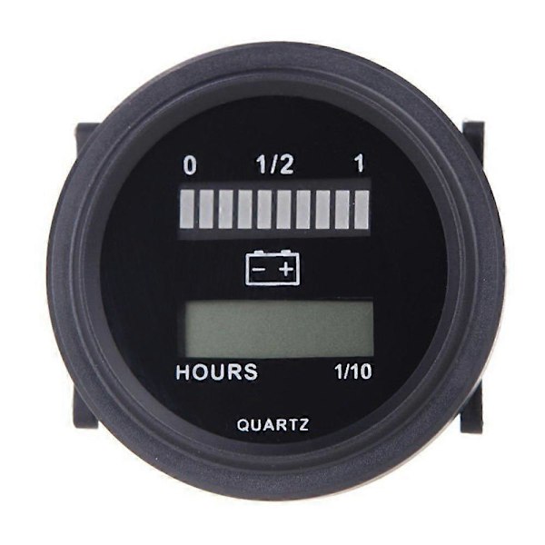 12V/24V/36V/48V/72V LED Digital Batteristatus Ladeindikator Sort
