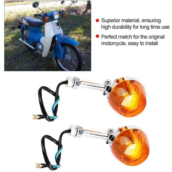 Blinklys, Blinklys 2 stk., 12V Blinklys egnet til Honda C70 CT70 CT90 XL100 CB350 CM400 CB450 CB750