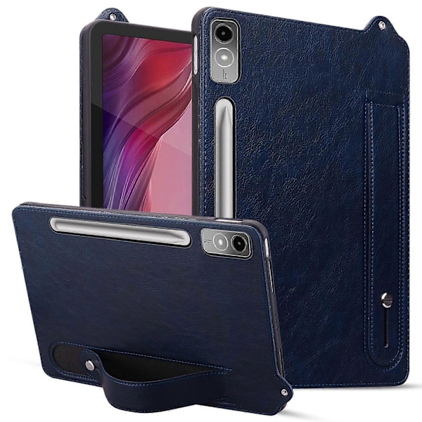 For Lenovo Tab P12 Etui Håndrem Støttefod Læder Tablet Cover - Blå Multicolor Blue
