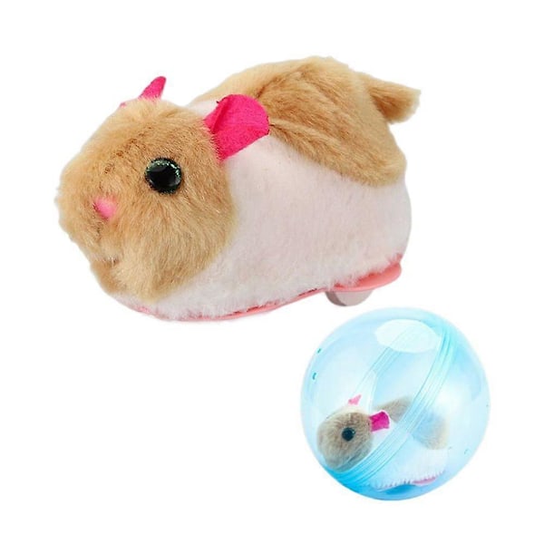 Hamsterlöpboll Leksak Rolig Småbarn Krypande Rullboll Rullande Katt Retande Leksak Blue Ball Brown White Mouse