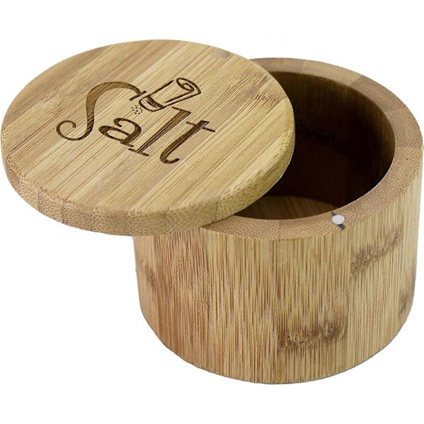 Totally Bamboo Salt Box, Bambuförvaringslåda med magnetiskt svänglock style 1