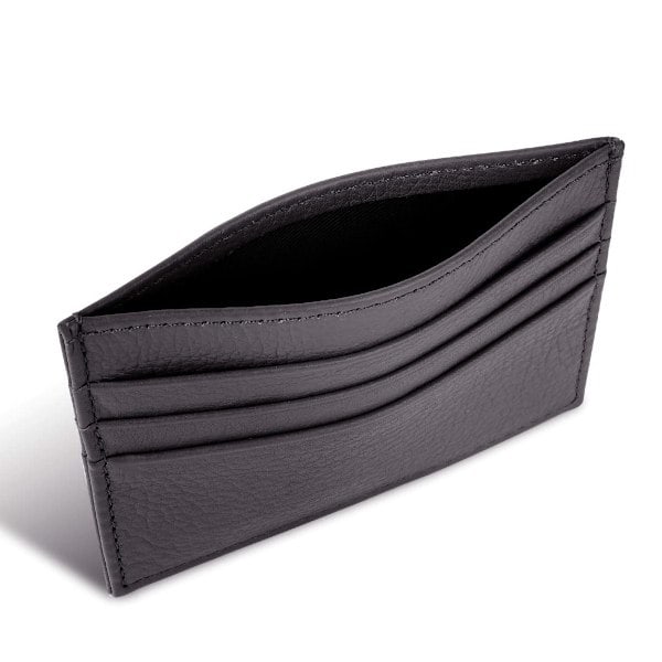 INF Ohut nahkainen korttikotelo 6 korttipaikalla Black