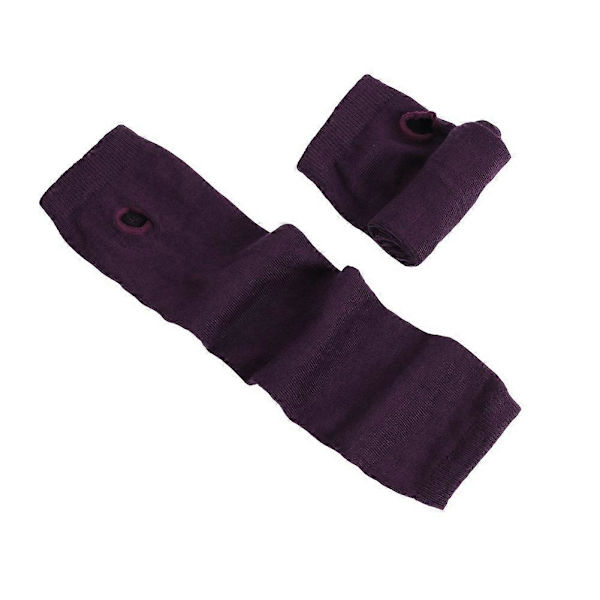 Fingerlösa Handskar Stilren Längd 31cm Vinter Armvärmare Vinteraccessoarer purple