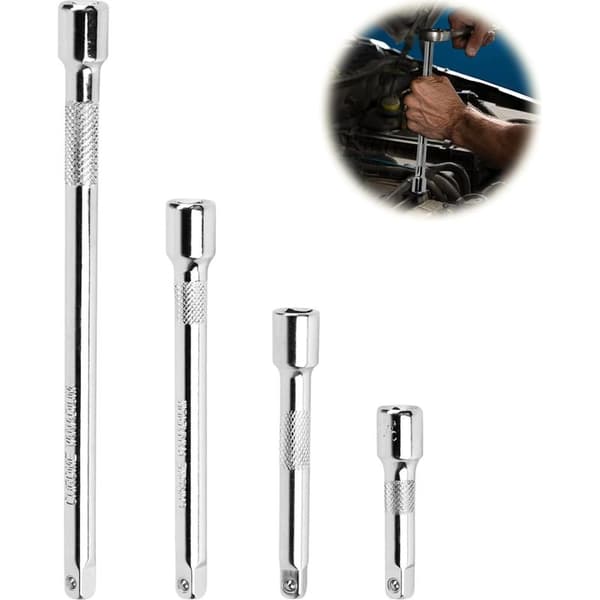 1/4\" skralleforlenger, 1/4\" forlenger 50mm, 75mm, 100mm, 150mm, kromvanadiumstål (1/4\")