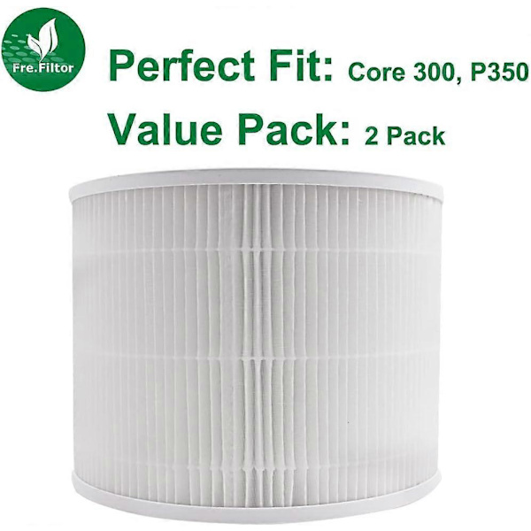 2-PAK Core 300-RF Udskiftningsfiltre Kompatible med LEVOIT Core 300 Luftrenser