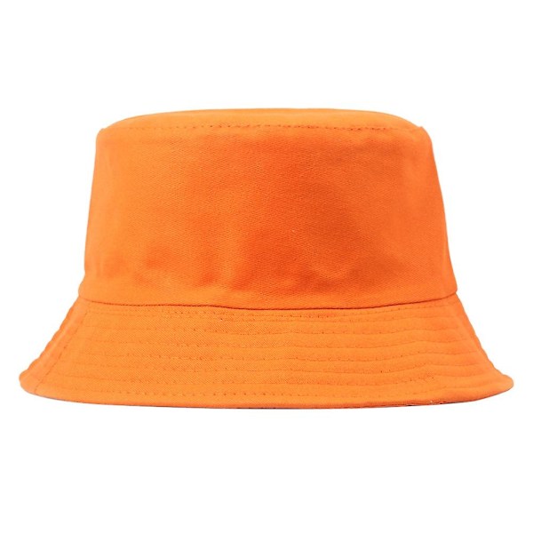 Bucket Hat Bredbrättad Solskydd Vardaglig Stil Fiskehatt Solhatt Utomhus Herr Dam Bucket Keps för Orange