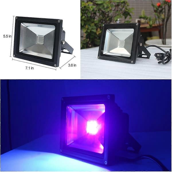 UV Sort Lys, 20W LED Spotlight IP66 Vandtæt Violet Lys, 395-400nm Sort Lys Effekt Belysning