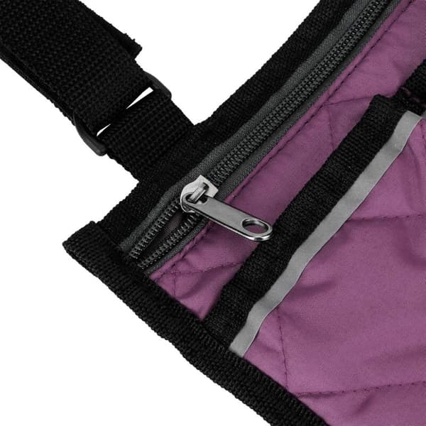 Multifunksjonell sidehengende rullestoloppbevaringsveske (lilla polyester pongee)