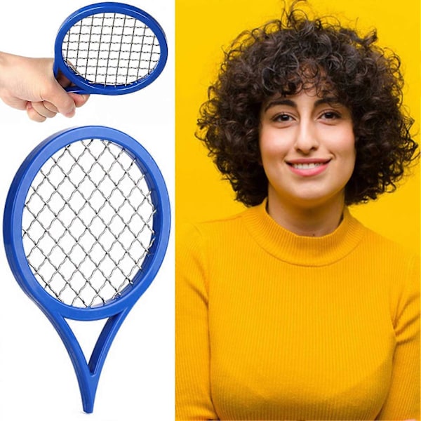 Twist-it up Comb Hår Twist-Kammar för Afro Hår Tennisracket Form Lock Hår Kam för Män Kvinnor Frisörer Black 2pcs