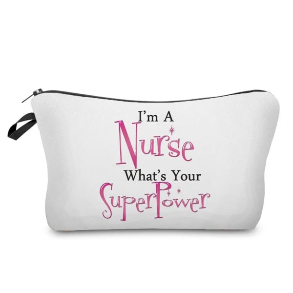 Tegneserie Print Sygeplejerske Kosmetikpose Hospitalslæge Gave Makeuppose Rejse Mini Toilettaske Kvinders Taske Organizer Indsæt hz6993 Sygeplejerske Taske hz6993 Nurse Bag
