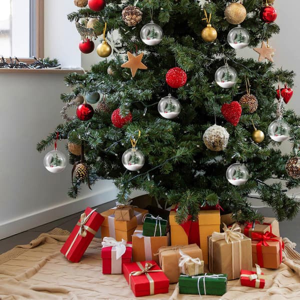 Klare plastkulepynt Juletrepynt for 20 stk. ferieoppheng