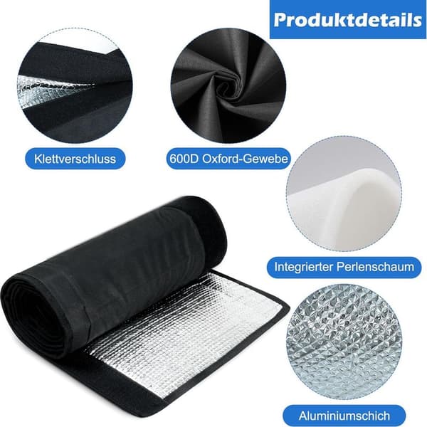 3-lagers isolerande skydd för kopparrör till luftkonditionering, 183×26 cm, 600D Oxford, flexibelt skyddshölje för split- och centrala luftkonditioneringssystem