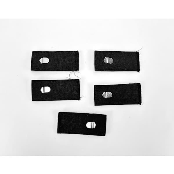 Midjeförlängare med spänne, byxkrokstyp (5 st) Black