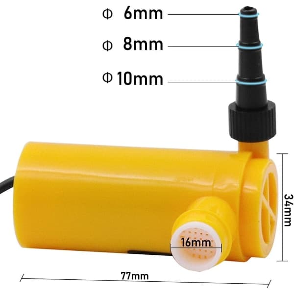 12V Mini Dränkbar Vattenpump USA Strömadapter Maximal Lyfthöjd 10M För Vattenborrning, Marmorskärning, Spårfräsning Stort Flöde