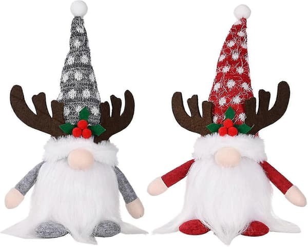 Juldvärg Tomtar Tyg Stående Hatt, Juldekoration Bordsdisplay, Påskgåvor