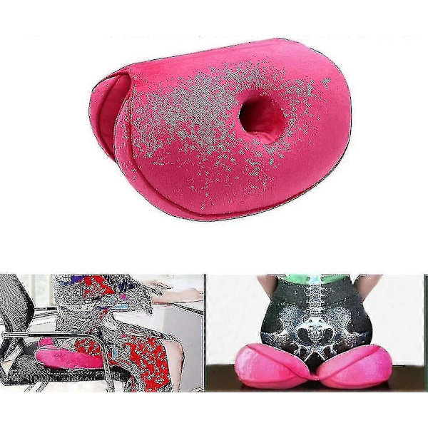 Isjias Ortopedisk Pute - Lindrer Hoftesmerter, Rosa