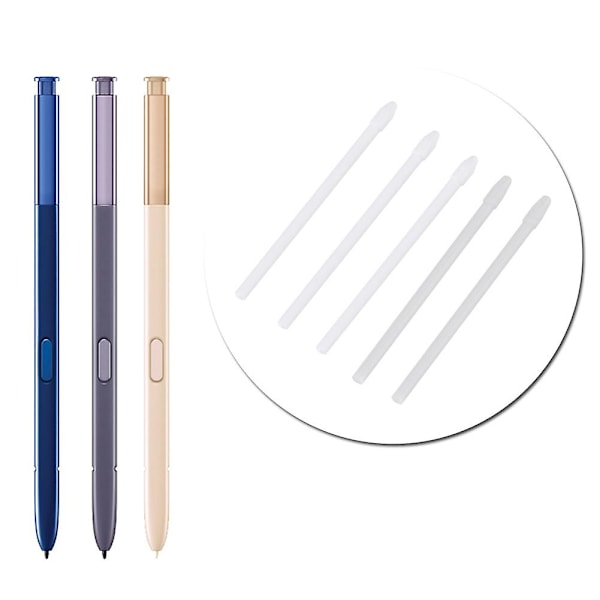 Stylus S Pen Spisser Penne Refill Verktøysett for Samsung Galaxy Note 8/9 Tab S3/4 White