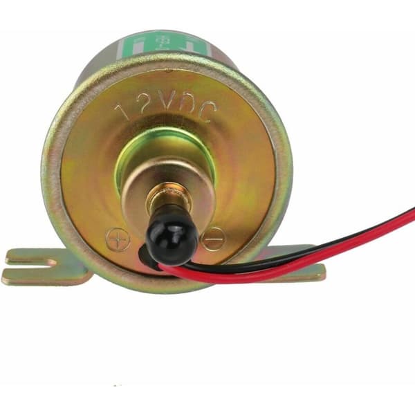 12V elektrisk drivstoffpumpe for bilbensin, solid metall, kraftig (sølv)