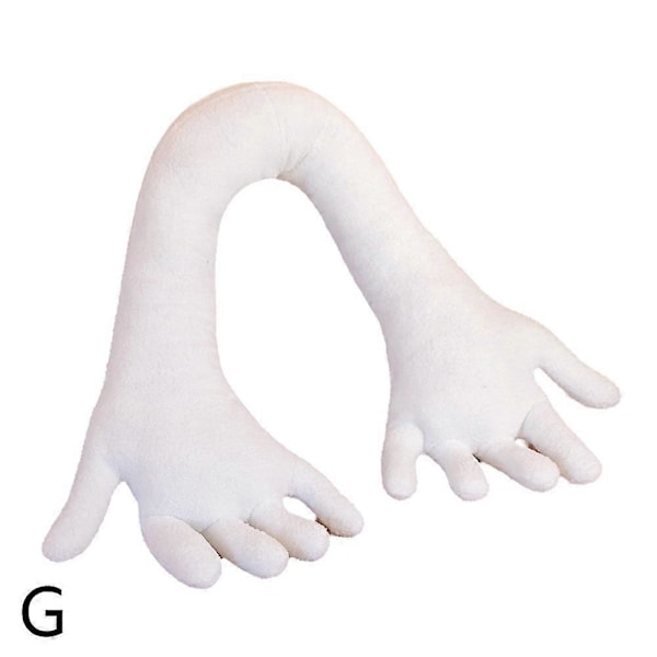 Lange Kroppsputer Klempute For Voksen Myk Søt Plysj Palm White
