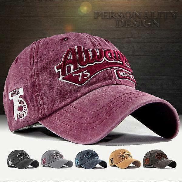 Mode Utomhussporter Unisex Bomull Baseball Keps Tvättad Retro Baseball Keps brown