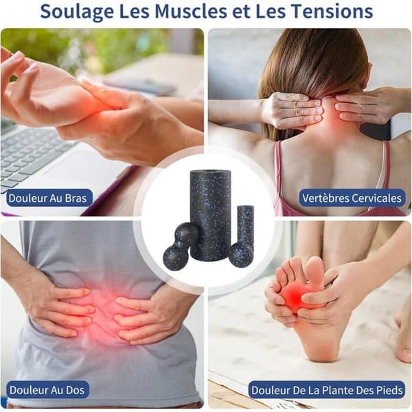 Set med massagerullar (4-pack) för kraftfull massage och muskelavslappning.