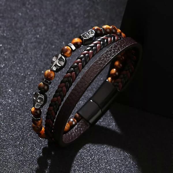 Stone Vitality Magnetband Pärlat Armband Black 23cm