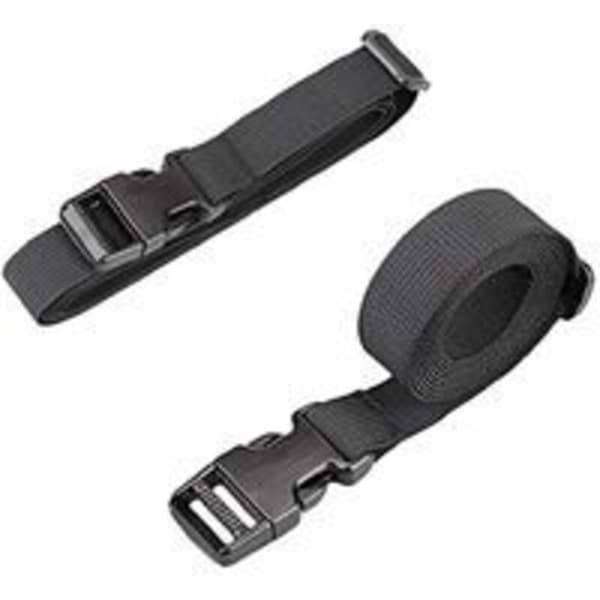 25 mm spännrem, 4-delad spännband, plastrem för packning, resväskor, flytt, bagage (svart)