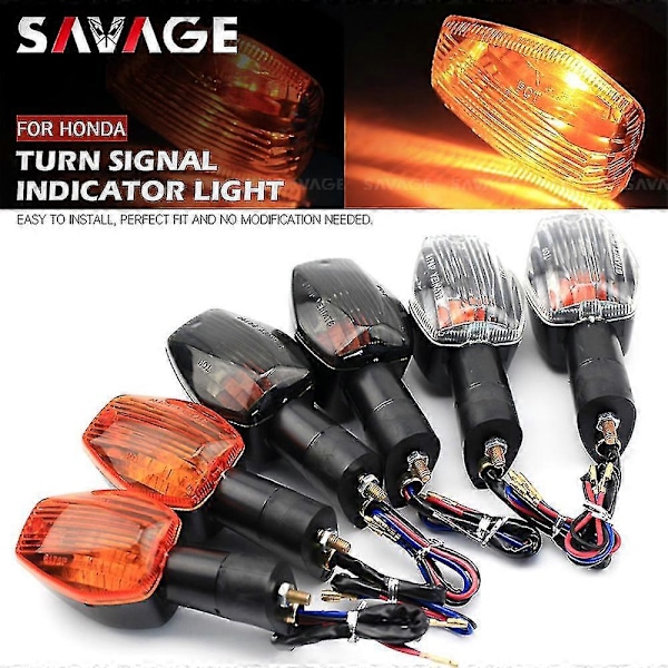 Blinklysindikatorlampe til Honda Cbr1100xx Cbr900rr Cbr 1000 125r Cb600f Cb900f Rvt Hornet Motorcykeltilbehør Lampe Pære Clear