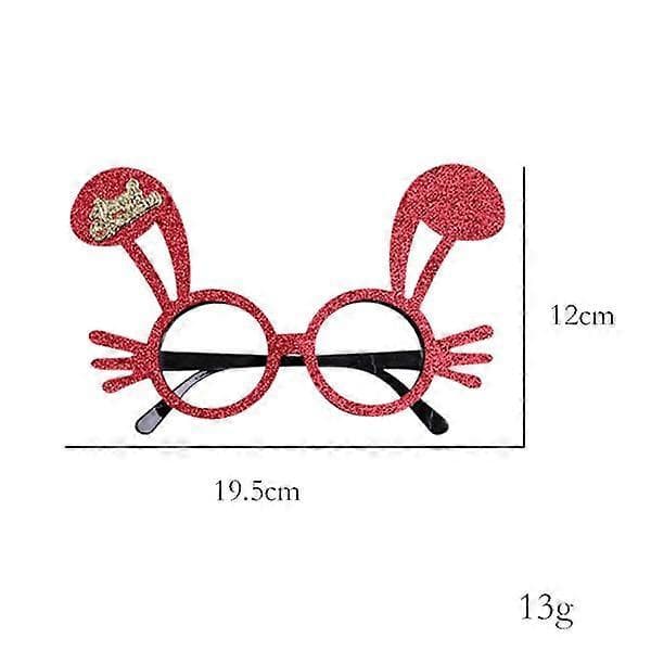 12-pack Julglitterglasögon Tomte snögubbe horn, ZQKLA