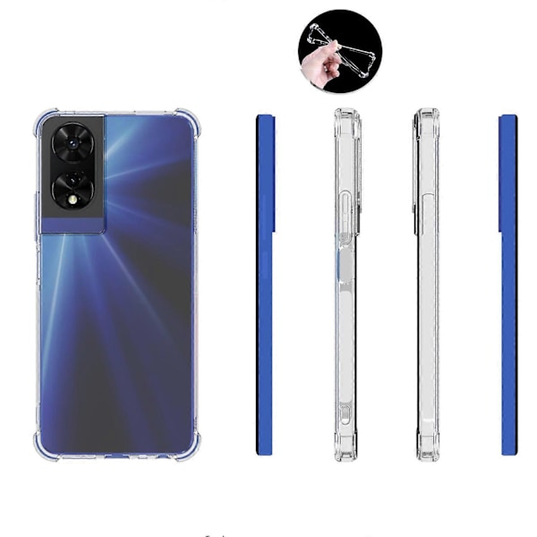 Telefonfodral för TCL 505 Fodral Fyra Hörn Airbag Flexibelt TPU Telefonskydd