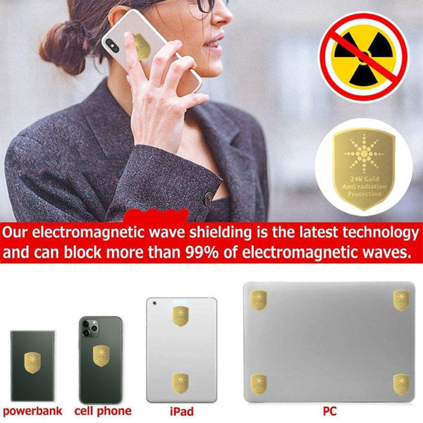10 st Anti-strålskyddsskydd EMF för skydd Mobiltelefon Stick
