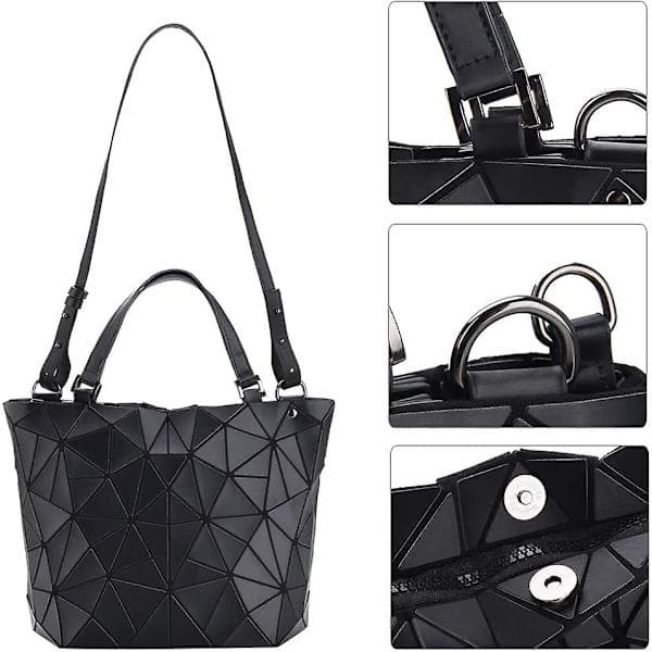 Håndtasker Kvinder Geometrisk Taske Mat Sort Dametaske Skuldertasker Crossbody Tasker Til Kvinder
