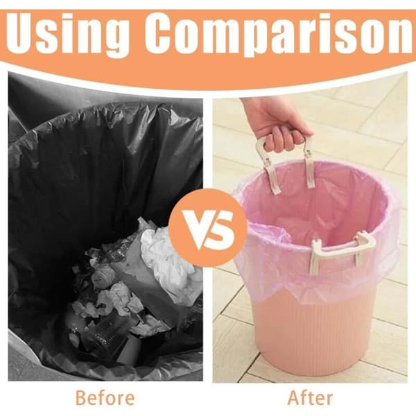 4-delt søppelposeholderklips, søppelbøttelukking, plastklips, klipsholdere for kjøkkenavfallsbøtte, søppelklips