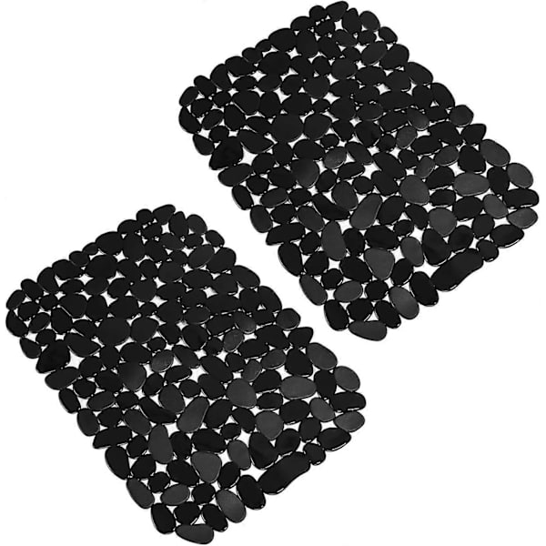 Diskho Matta, Set med 2 PVC Diskho Skydd, 40x30cm, Pebble Formad Matta för Diskho Botten
