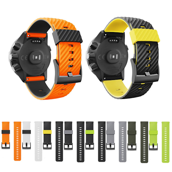 Silikone Armbånd Rem til Suunto 7 9 Baro D5 Anti-ridse Rem Loop-Armbånd Orange black B
