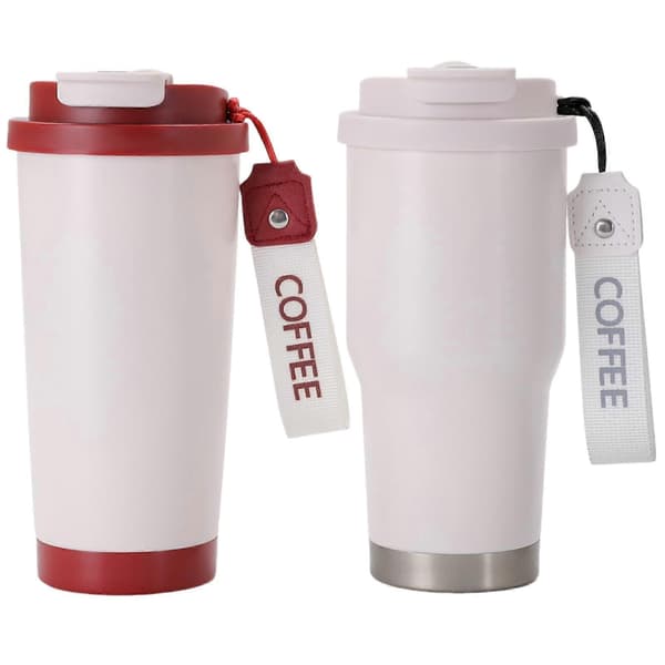 2-pak isolerede rejsekrus til varm/is kaffe [te] 532 ml