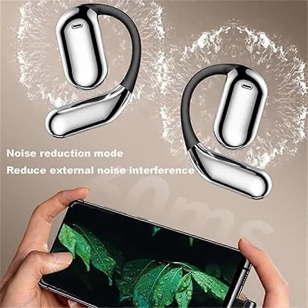 Over The Ear Earbuds XP2 Earbuds Trådlösa Öppna Öron Bluetooth Hörlurar Lyssna Pekskärmskontroll Med LED-display Som Present Gray