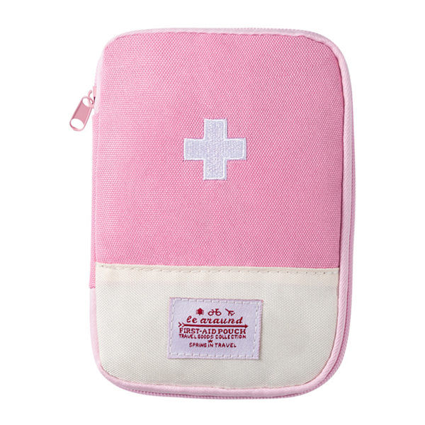 Mini Bärbar Medicinväska Mini Tom Medicinväska Multifunktionell Utomhusväska Pink Large