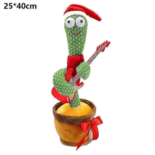 Jule-Syngende og Dansende Kaktusleketøy Dansende Kaktus Baby Leke Dansende Kaktus Etterligning Leke Guitar